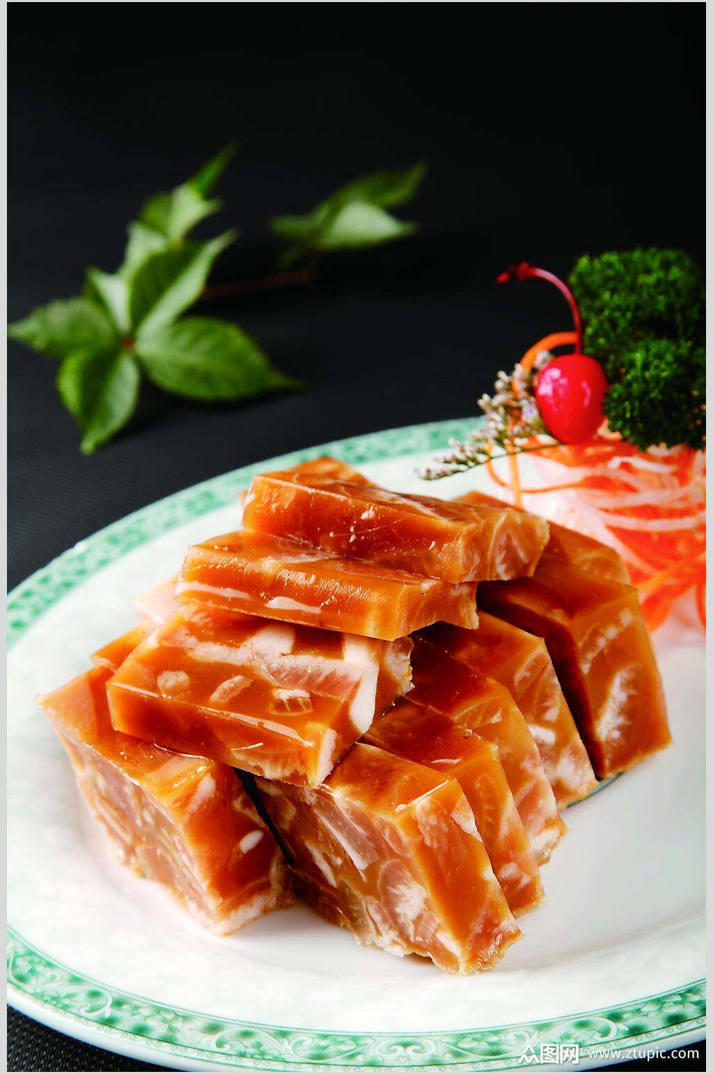 招牌冻肉美食淮扬菜摄影图实拍图片