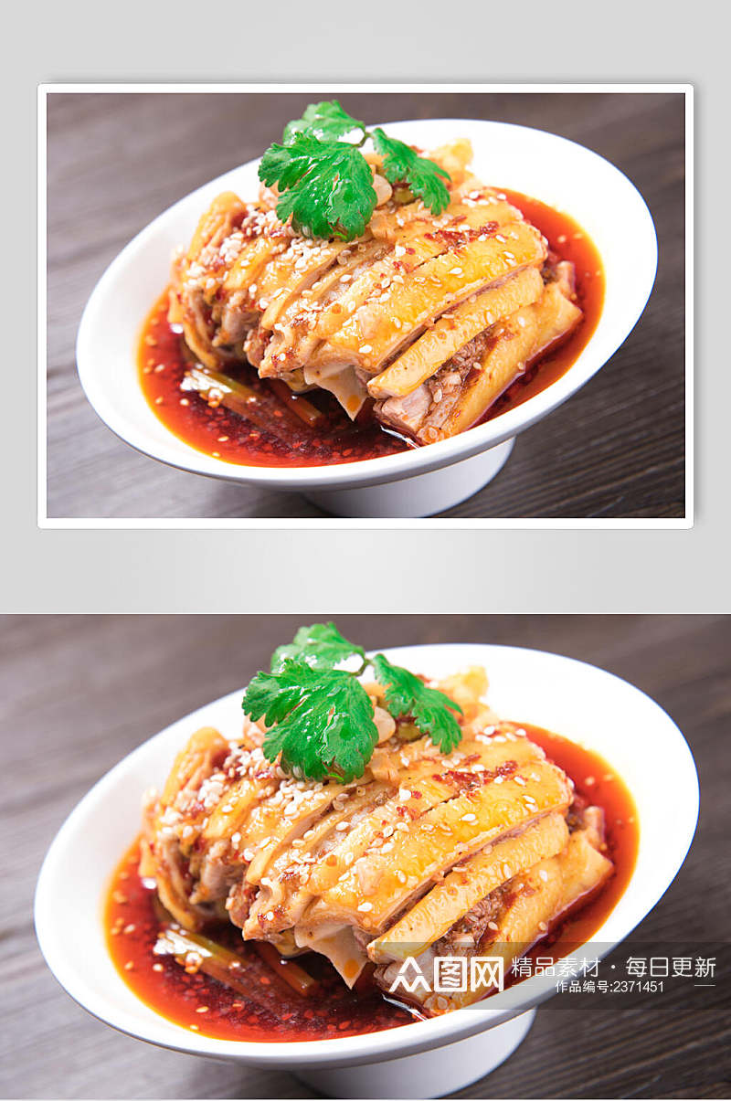 湘菜餐馆饭店口水鸡摄影图素材