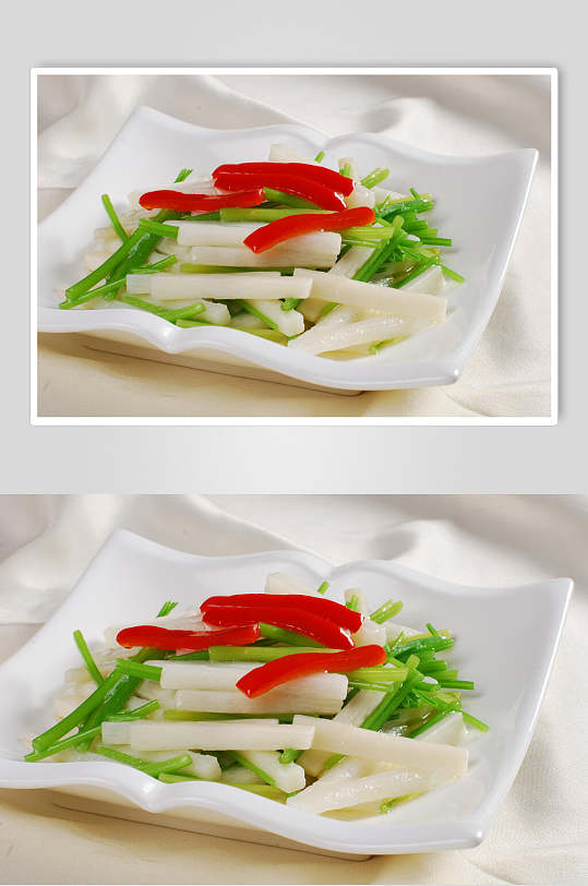 清炒素菜美食淮扬菜摄影食品图片