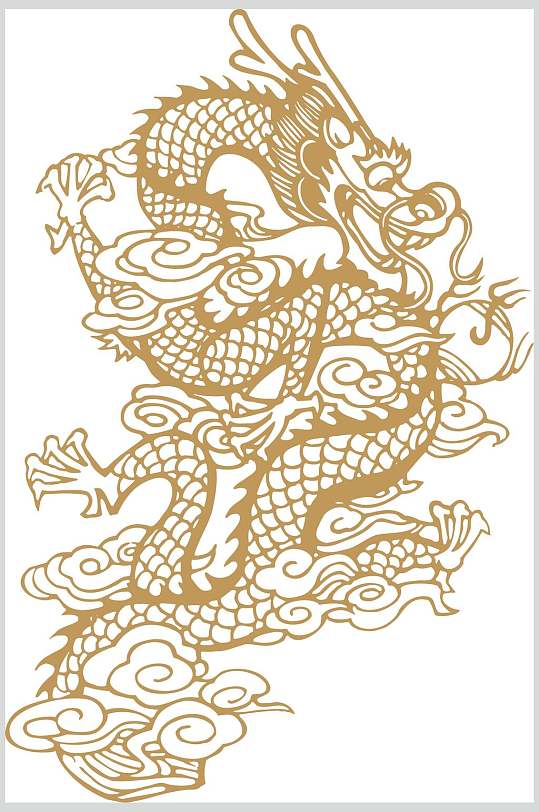 龙凤纹样素材画画漫画卡通