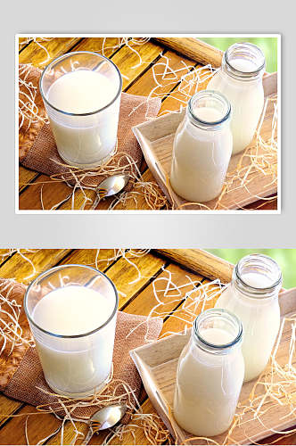 鲜香纯白新鲜牛奶摄影图