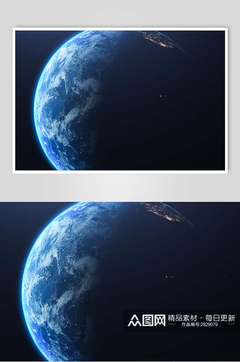 蓝色星球行星地球图片素材