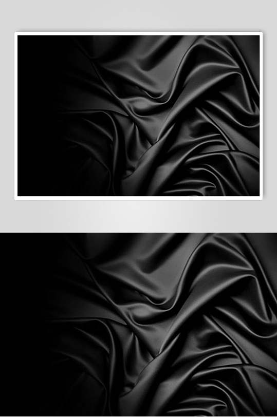 黑色丝滑丝绸绸缎背景图片
