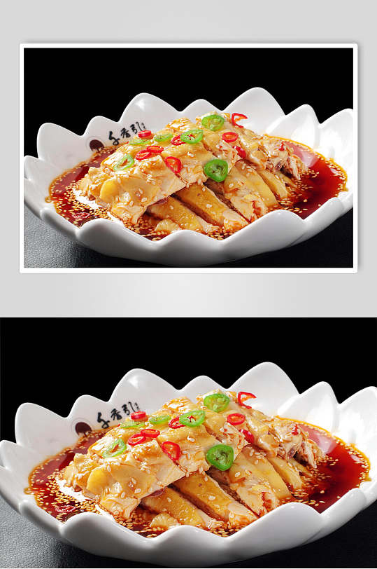 鲜香餐馆饭店口水鸡摄影图