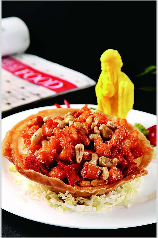 家常菜爆炒肥肠美食淮扬菜摄影图