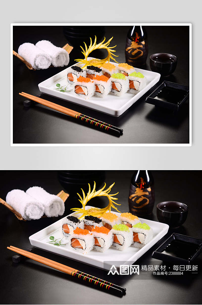 精致寿司日海料理美食高清图片素材