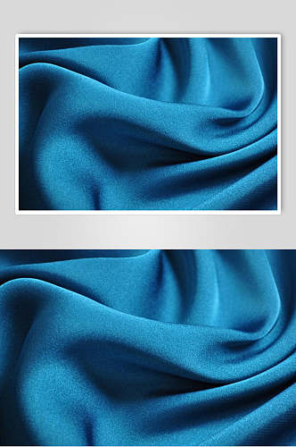 湛蓝色丝绸绸缎背景图片