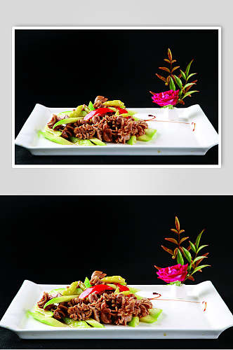 八爪鱼菜品美食淮扬菜摄影图实拍图片