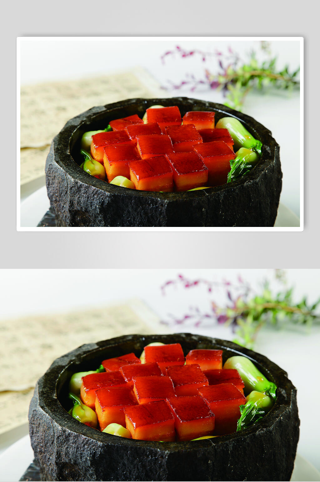 秘制石锅红烧肉美食淮扬菜摄影图素材