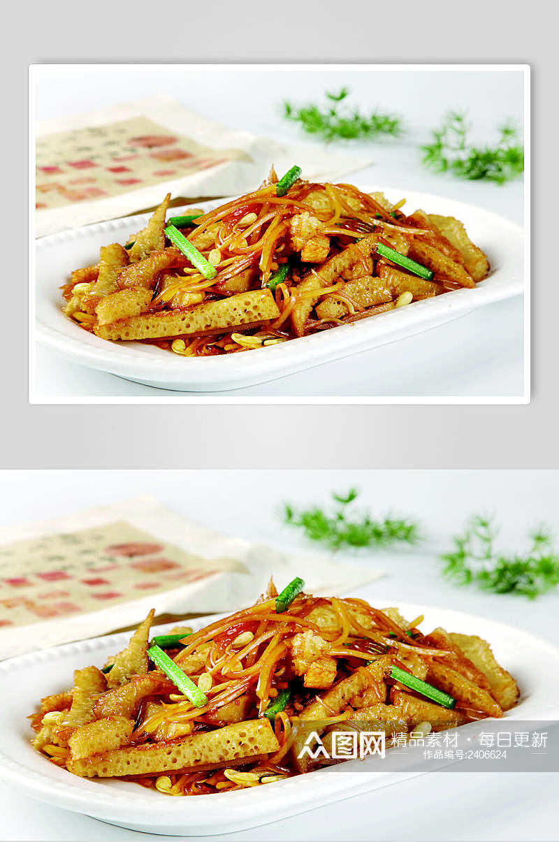 金针菇豆腐干美食淮扬菜摄影图片素材