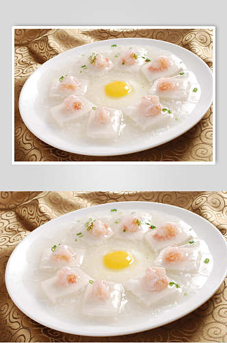 荷包蛋馄饨美食淮扬菜摄影图