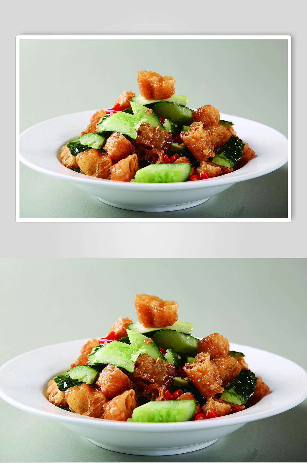 油条拌菜美食淮扬菜摄影图素材