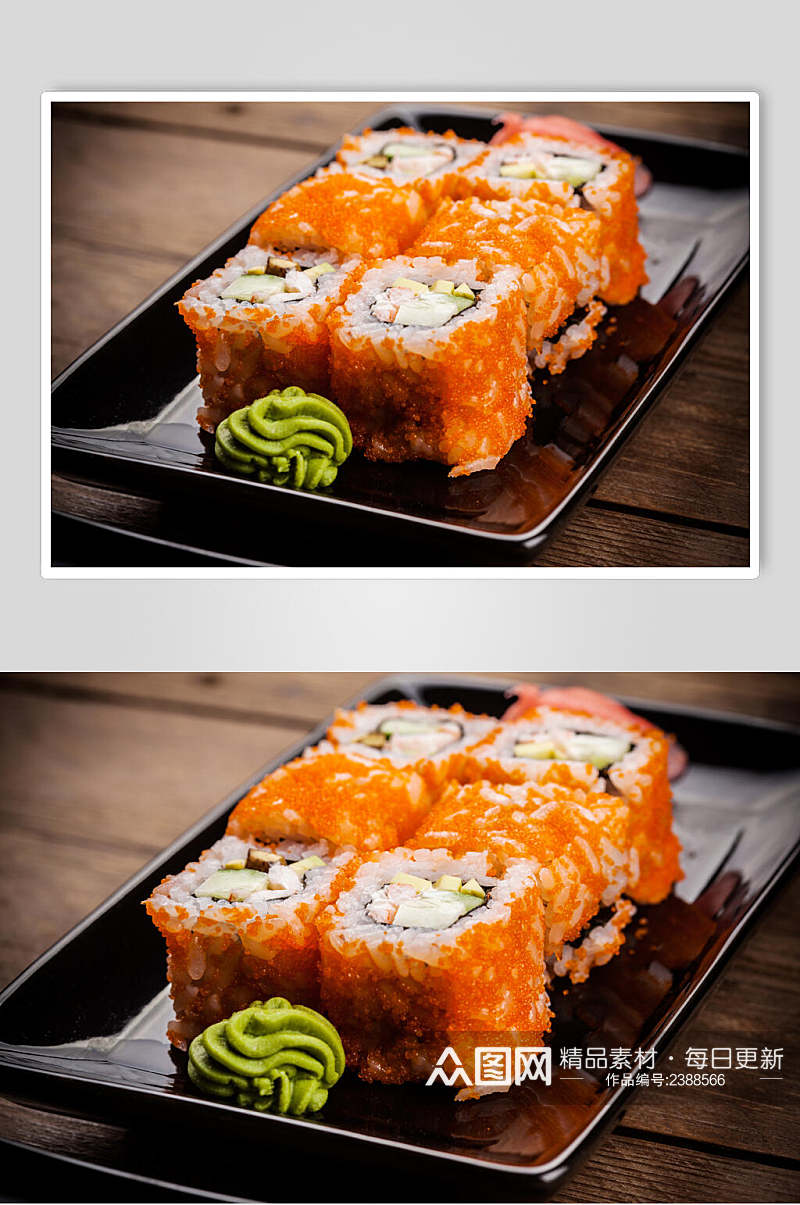 蟹黄日海料理美食图片素材