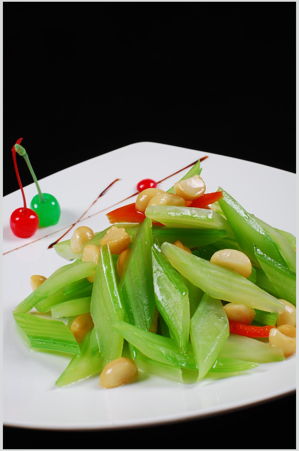 芹菜美食淮扬菜摄影图素材
