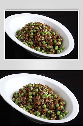 招牌榄菜豌豆粒美食淮扬菜摄影图食品图片