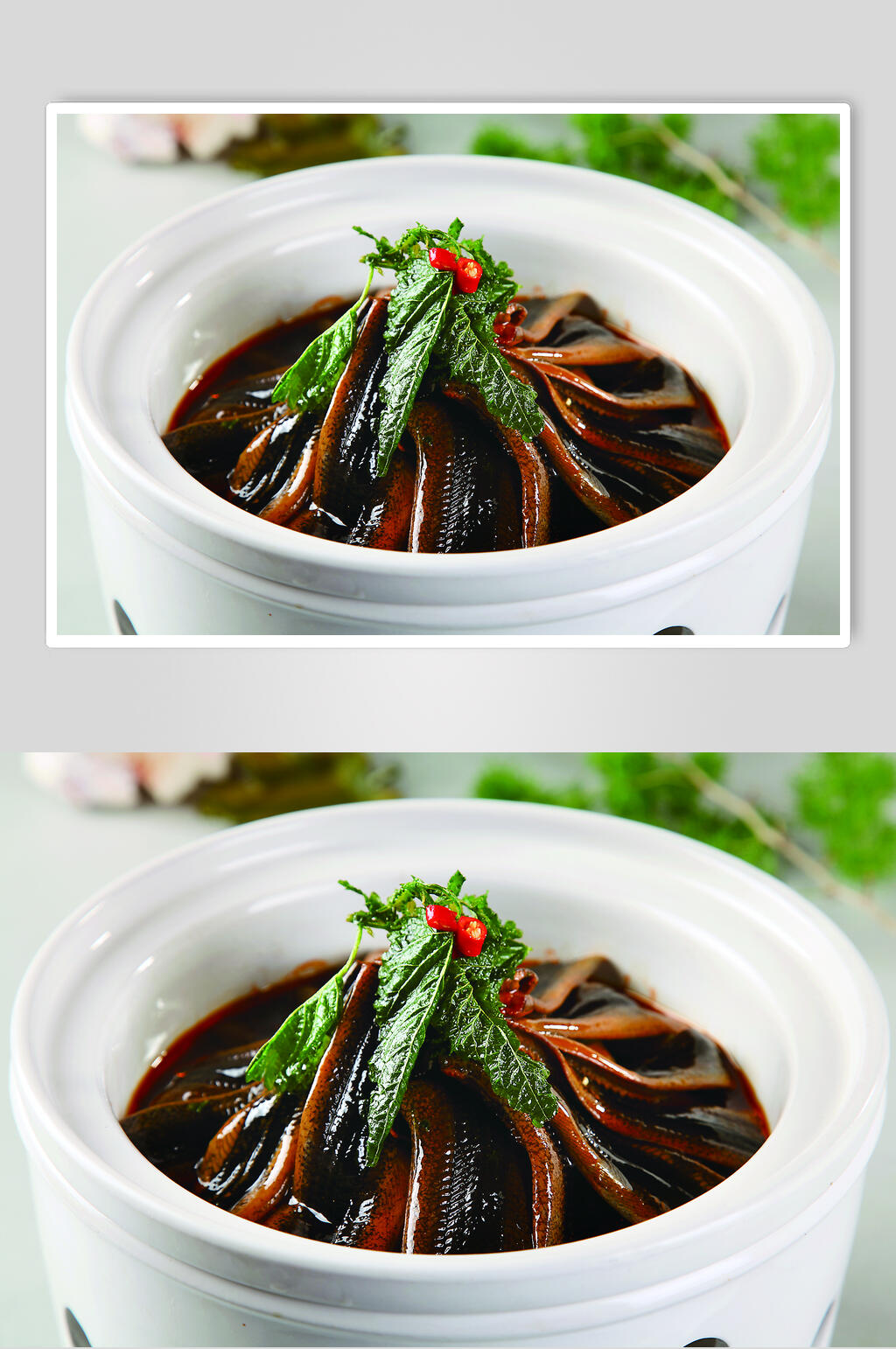 荤菜鳝鱼段美食淮扬菜摄影图片素材