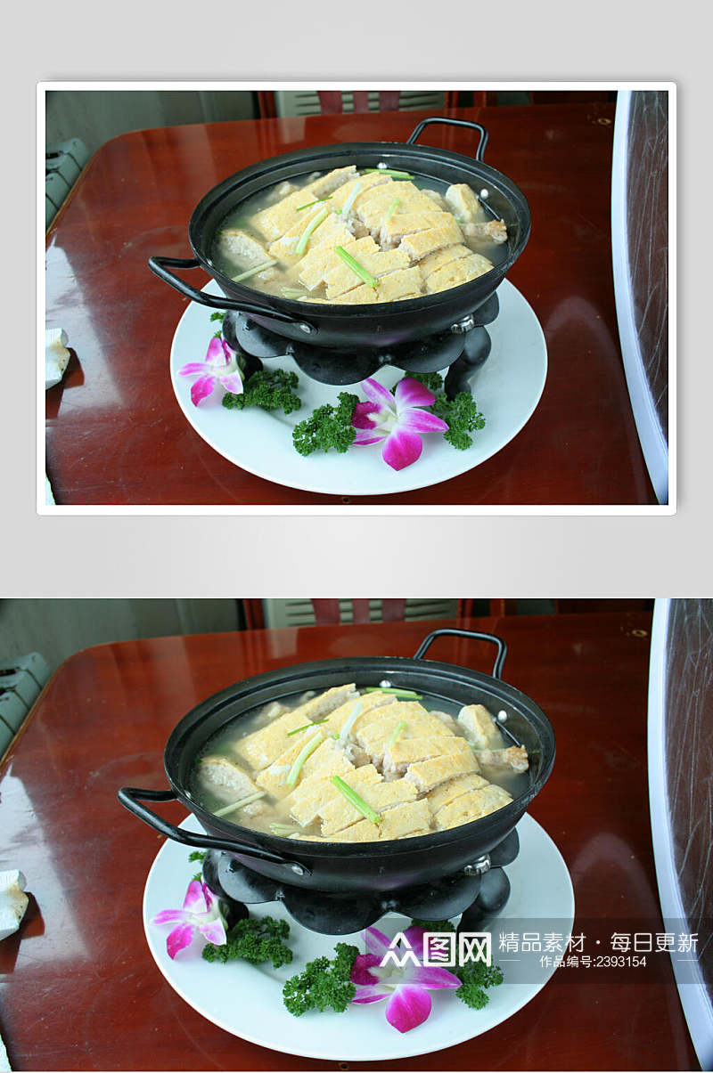 干锅白切鸡美食淮扬菜摄影食物图片素材