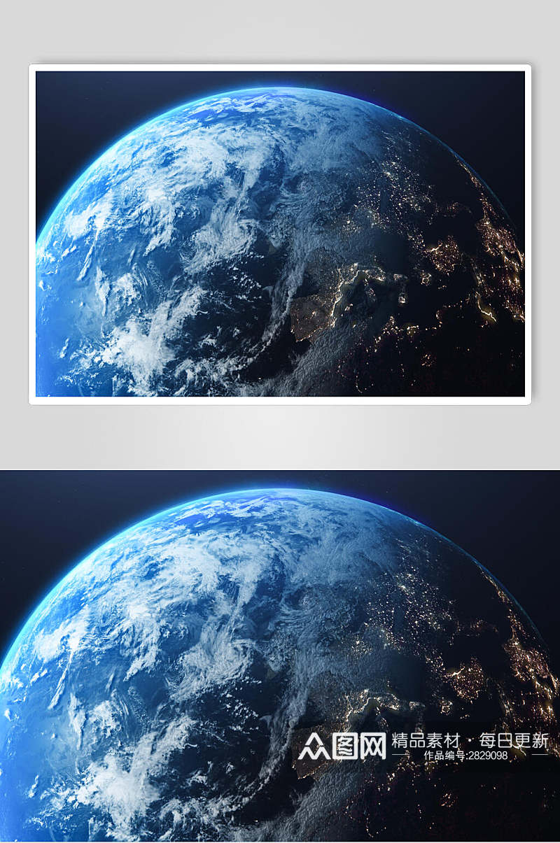 蓝色星球地球图片素材
