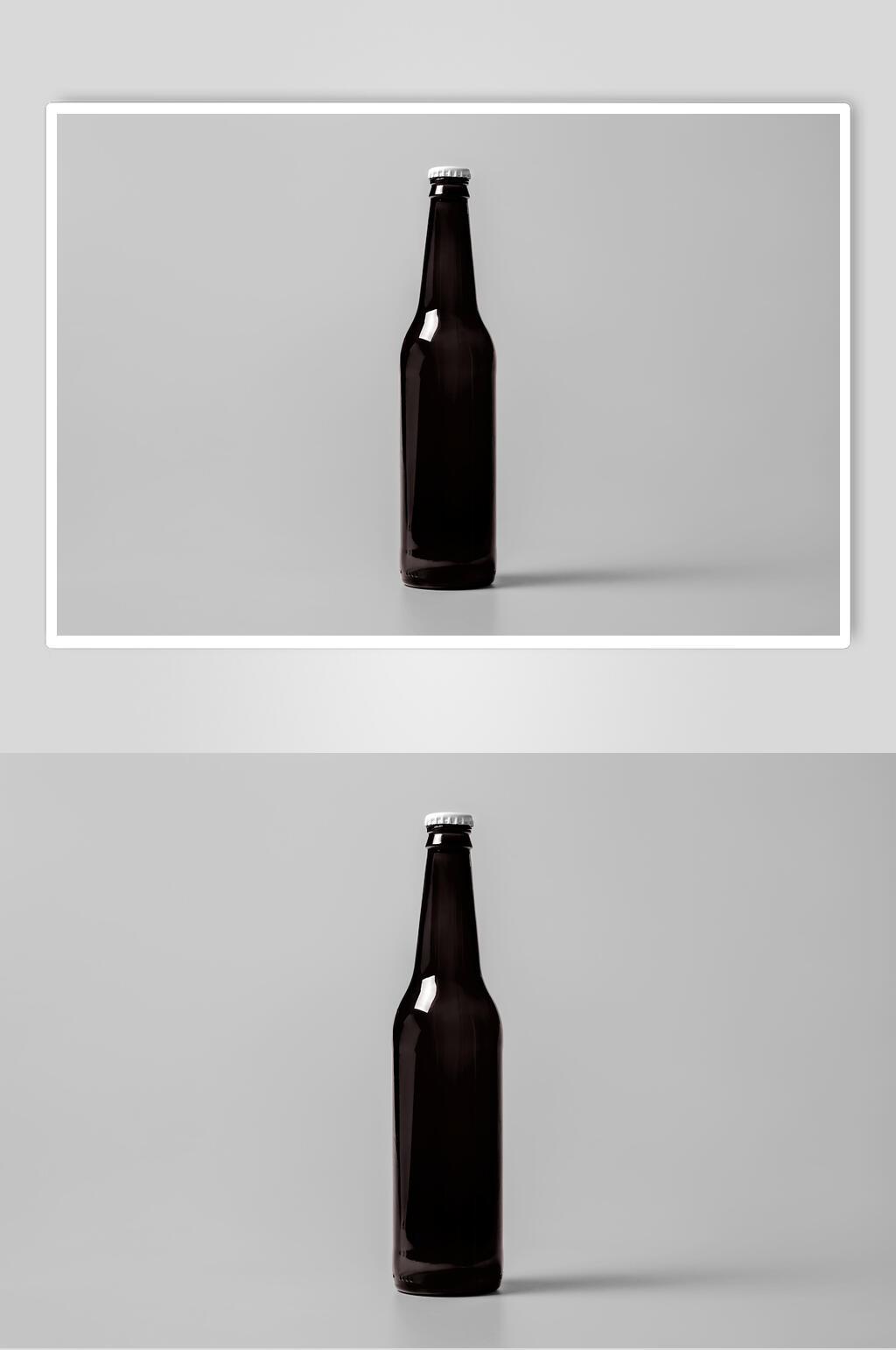 高级时尚啤酒瓶体样机素材