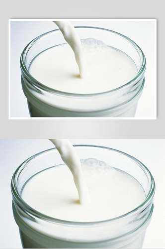 简约纯白新鲜牛奶摄影图