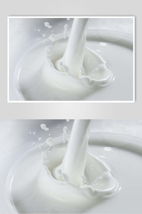 液体波纹纯白新鲜牛奶摄影图