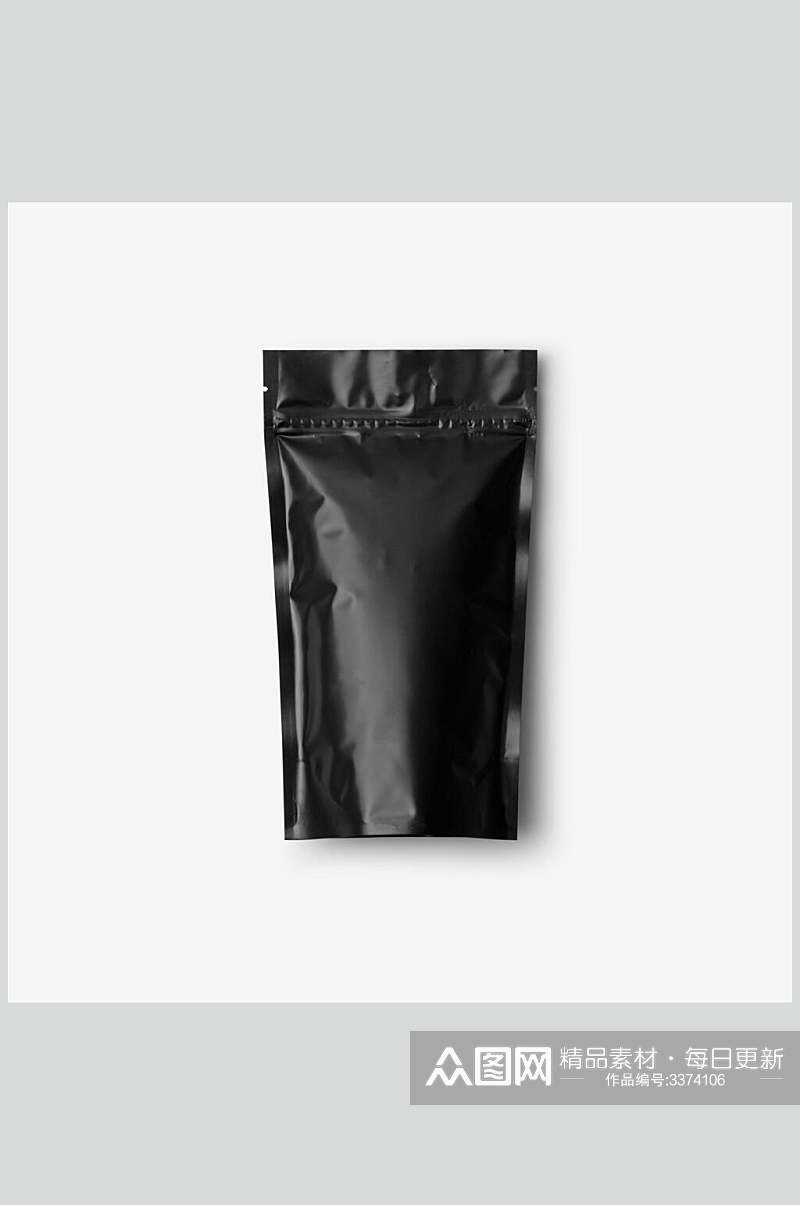 黑色纸袋包装样机设计素材