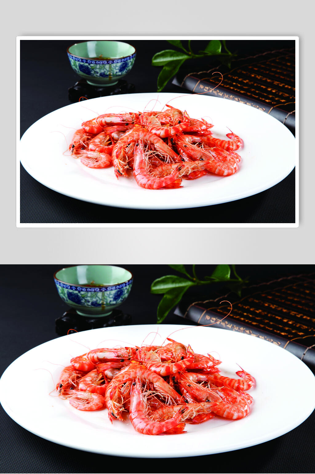 精品大虾海鲜美食淮扬菜摄影图片素材