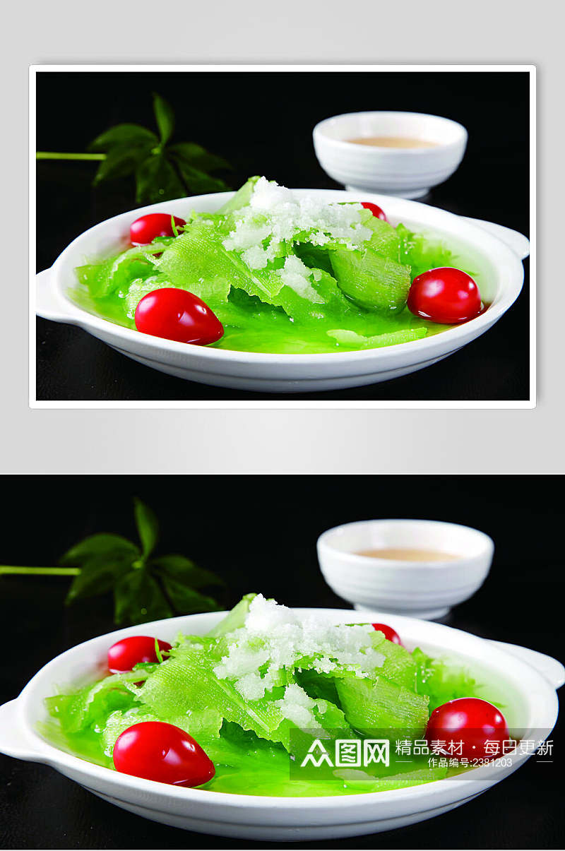 新鲜蔬菜苦瓜美食淮扬菜摄影图素材