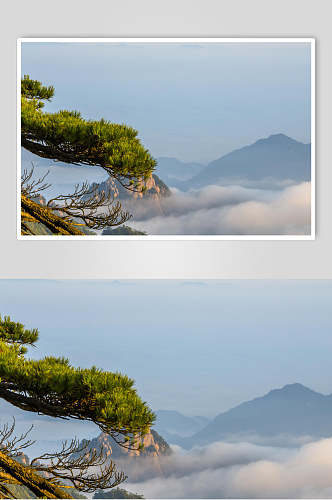 清新山峰云海图片