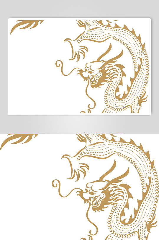 金色龙凤纹样素材