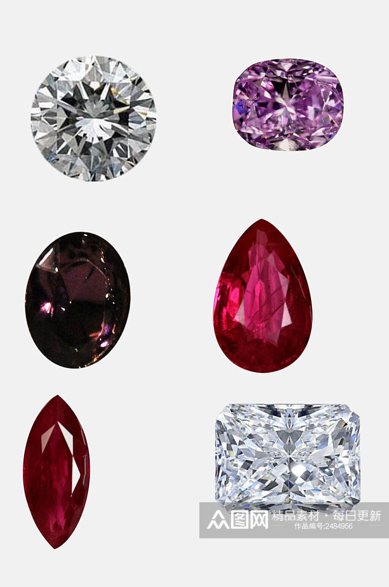 高端精美珠宝首饰钻石免抠元素素材
