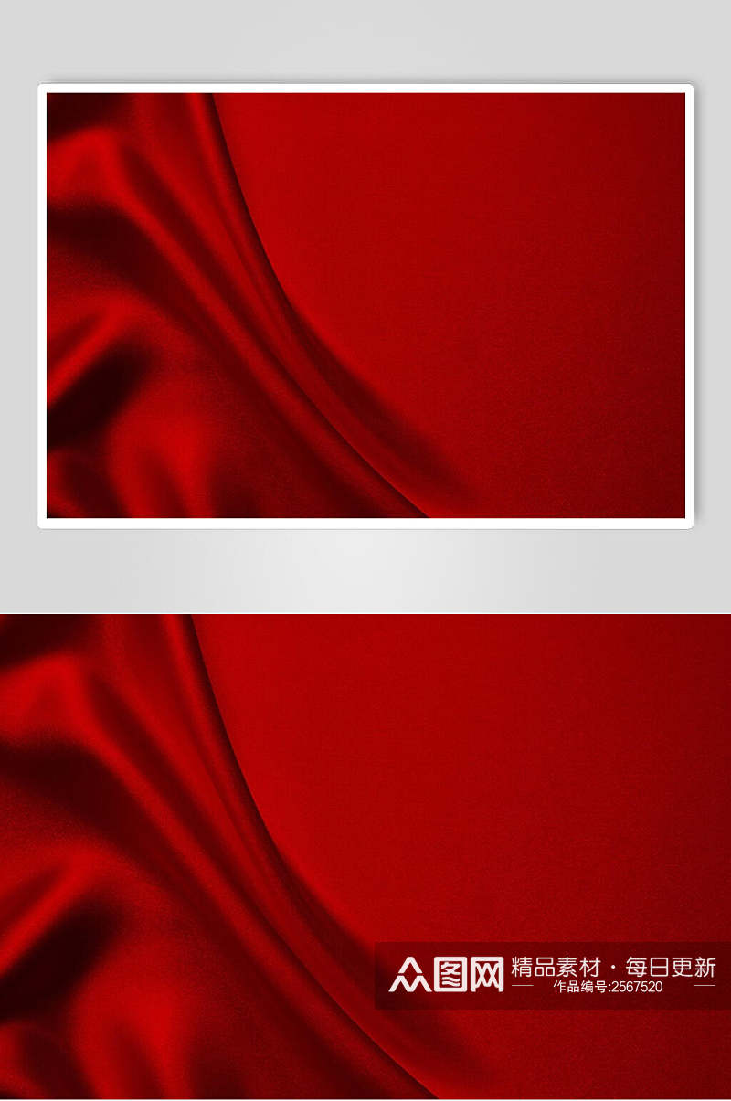 简洁红色丝绸绸缎背景图片素材