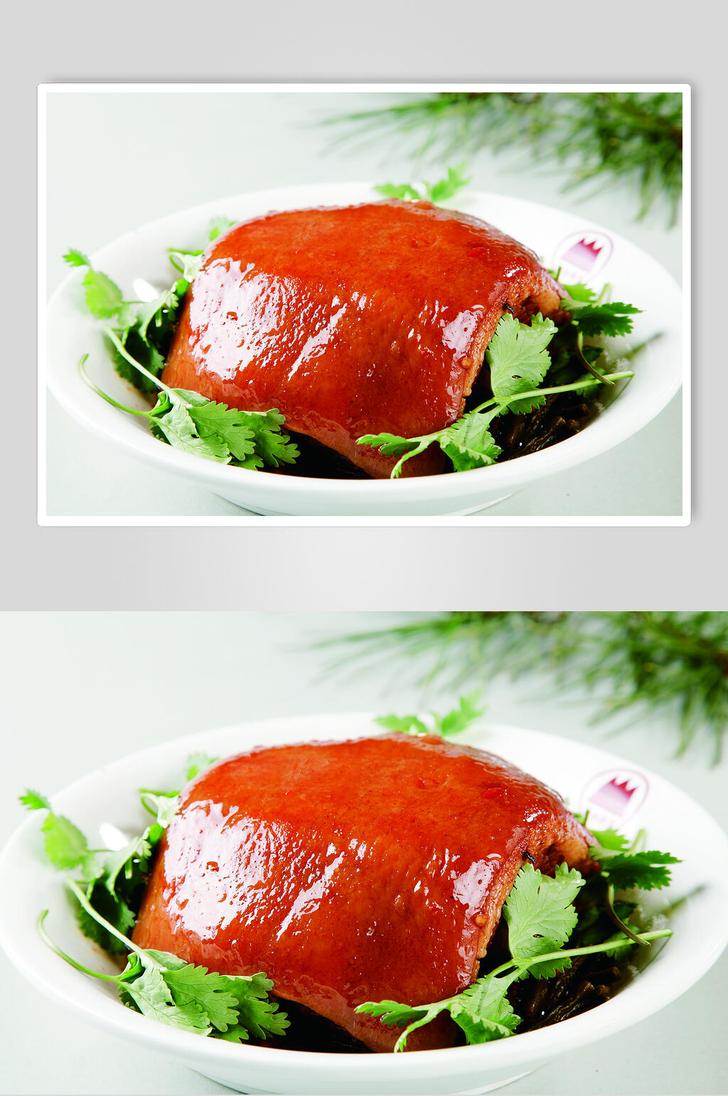 香菜秘制红烧肉美食淮扬菜摄影图素材