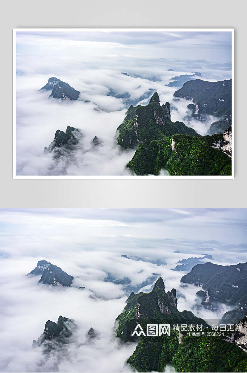 烟雾缭绕云海摄影图片素材