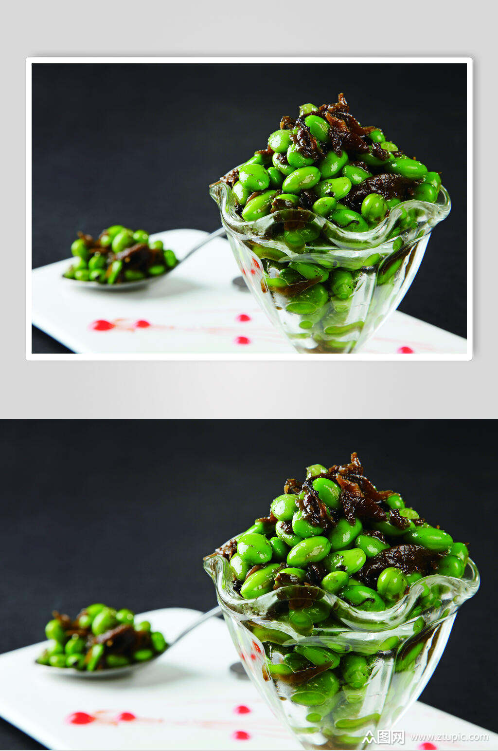 青豆素菜美食淮扬菜摄影图片