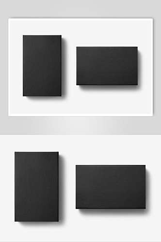 黑色长方形笔记本样机设计