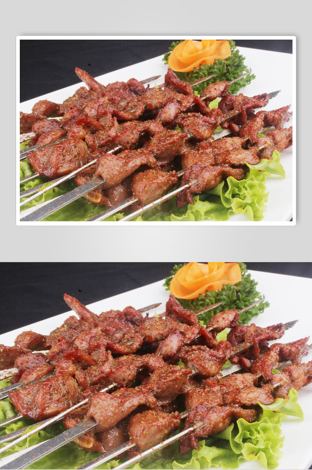 飘香牛肉烧烤菜肴摄影图素材