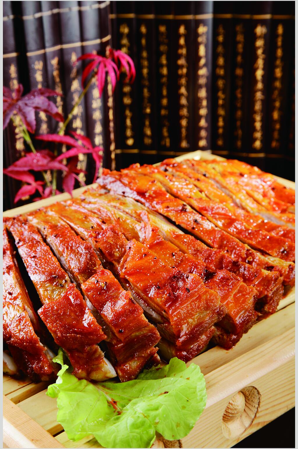 正宗美味烧鸭烧烤菜肴摄影图素材