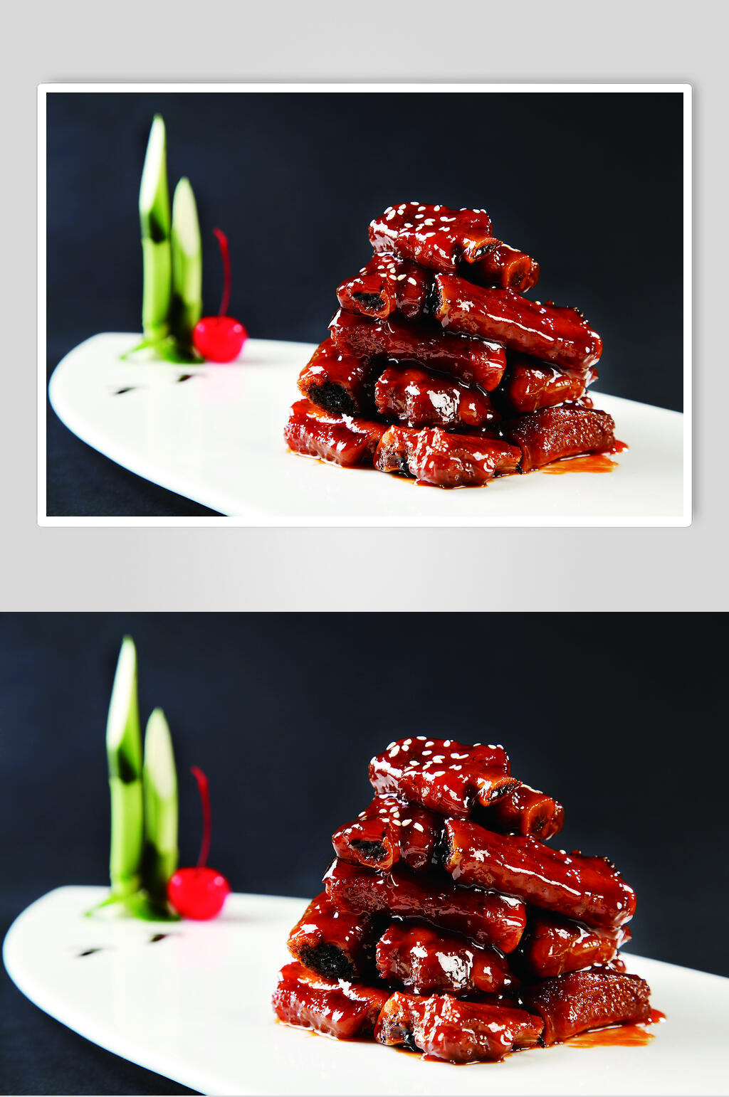青瓜红烧排骨美食淮扬菜摄影图素材