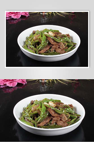 青椒炒肉美食淮扬菜摄影食品图片
