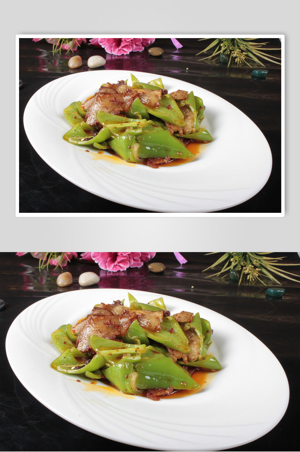 青椒炒肉美食淮扬菜摄影高清图片素材