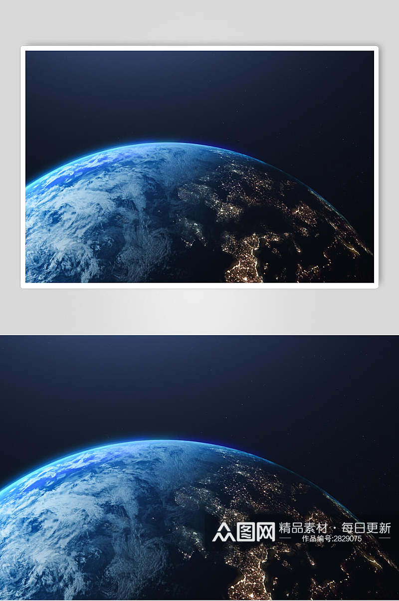 蓝色美丽星球行星地球图片素材