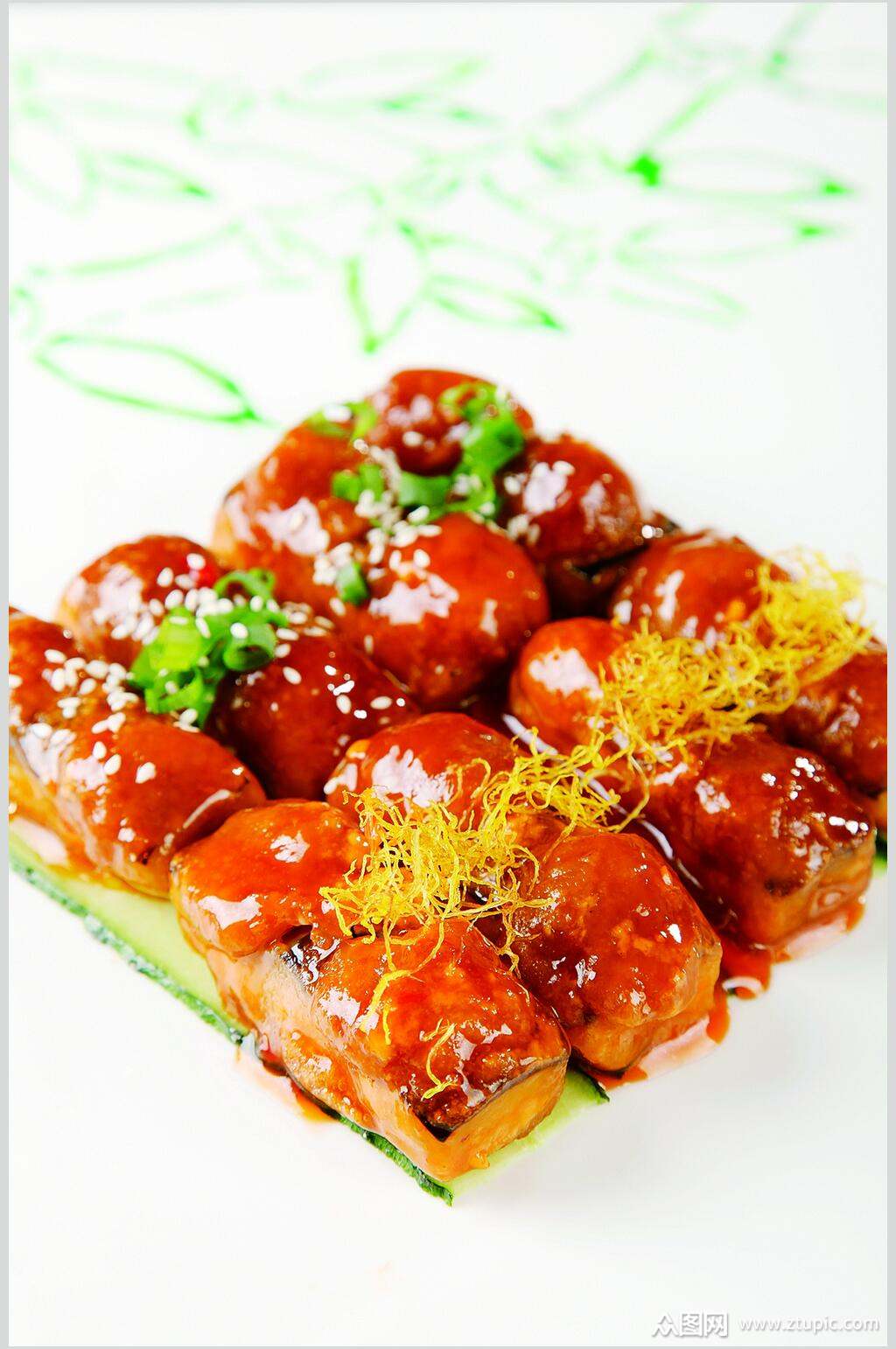 糖醋里脊美食淮扬菜摄影图