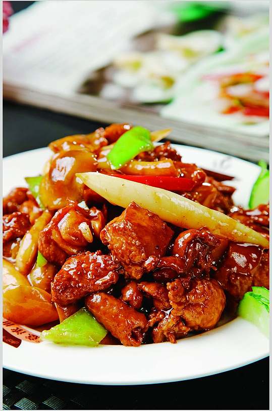 红烧鸡美食淮扬菜摄影图食品图片