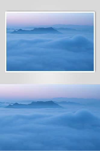 蓝色云海摄影图片