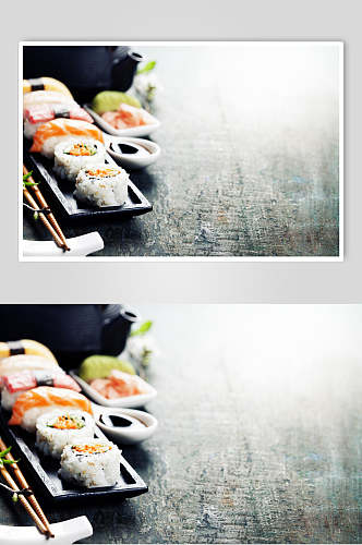 灰色背景日海料理美食高清图片