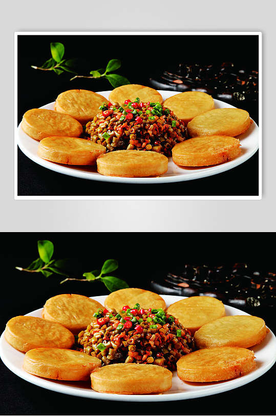 美味外婆菜带饼美食淮扬菜摄影图食品图片