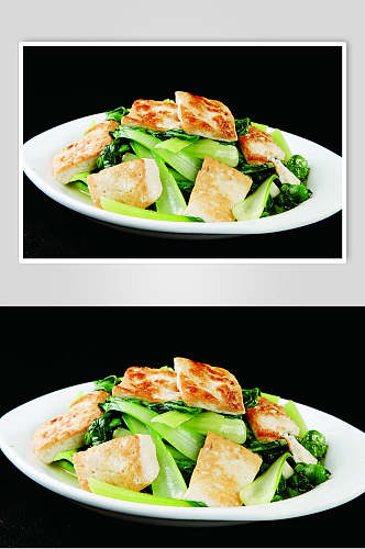 青菜豆腐美食淮扬菜摄影食物图片