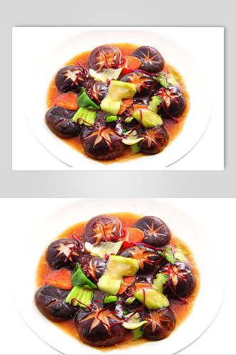 鲜香香菇美食淮扬菜摄影餐饮图片