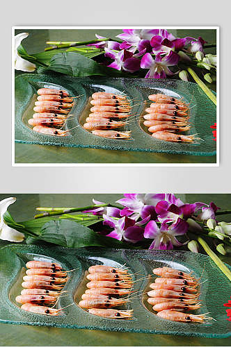 海鲜大虾菜品美食淮扬菜摄影图